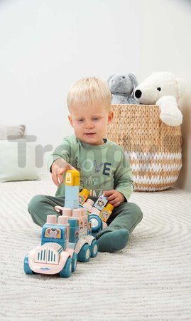 Didaktický vláčik BB Abrick Écoiffier 51 dielov s kockami s motívom zvieratiek od 12 mes