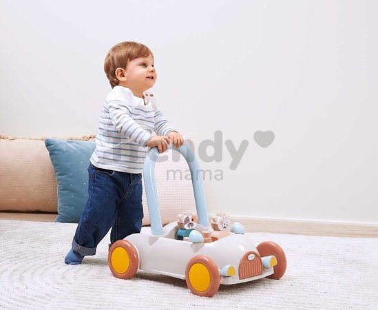 Chodítko auto Baby Walker BB Abrick Écoiffier s úložným priestorom a kockami 17 dielov od 12 mes