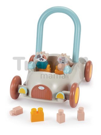 Chodítko auto Baby Walker BB Abrick Écoiffier s úložným priestorom a kockami 17 dielov od 12 mes