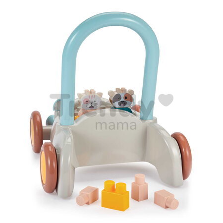 Chodítko auto Baby Walker BB Abrick Écoiffier s úložným priestorom a kockami 17 dielov od 12 mes