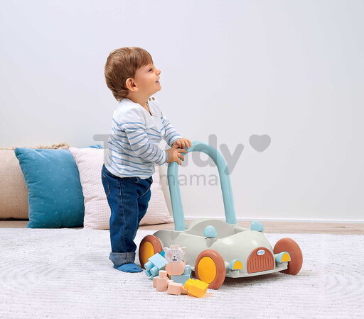 Chodítko auto Baby Walker BB Abrick Écoiffier s úložným priestorom a kockami 17 dielov od 12 mes