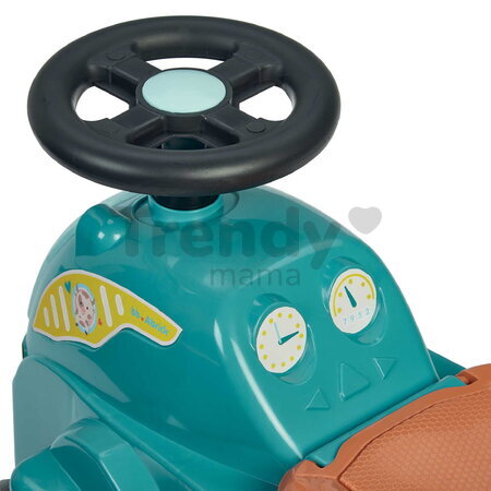 Odrážadlo traktor s prívesom BB Abrick Écoiffier s úložným priestorom pod sedadlom a otáčateľnými kolesami a kockami 15 dielov od 12 mes