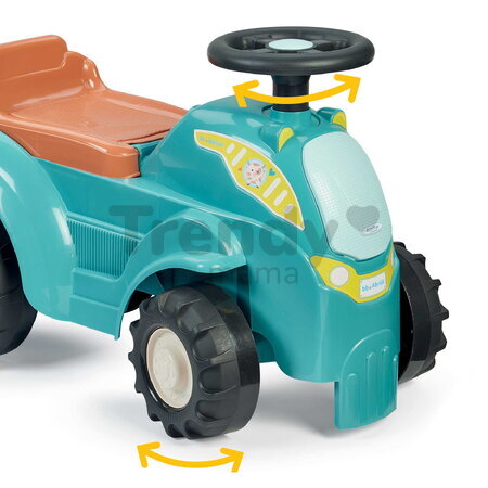 Odrážadlo traktor BB Abrick Écoiffier s úložným priestorom pod sedadlom a otáčateľnými kolesami od 12 mes