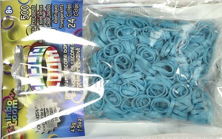 Gumičky Alpha Bands Rainbow Loom 500 ks tyrkysové od 6 rokov