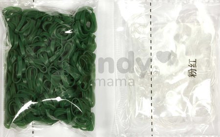 Gumičky Alpha Bands Rainbow Loom 500 ks tmavozelené od 6 rokov
