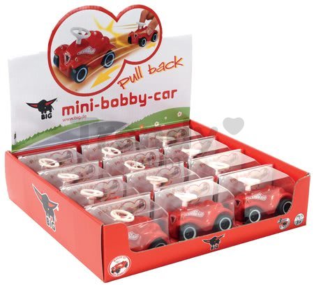 Autíčko Mini Bobby Classic BIG na naťahovanie dĺžka 8 cm červené od 12 mes