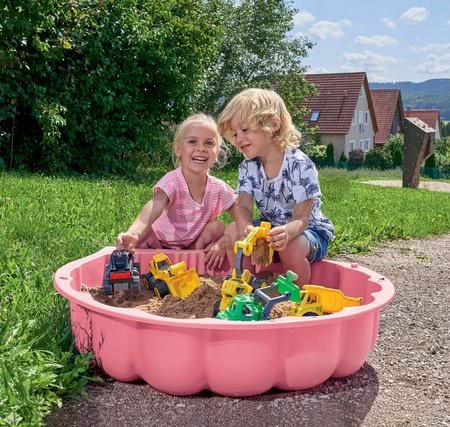 Pieskovisko dvojdielne Watershell Pink BIG mušľa 2*100 l na vodu a piesok 88*88*21 cm ružové od 18 mes