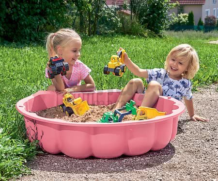 Pieskovisko dvojdielne Watershell Pink BIG mušľa 2*100 l na vodu a piesok 88*75*22 cm ružové od 18 mes