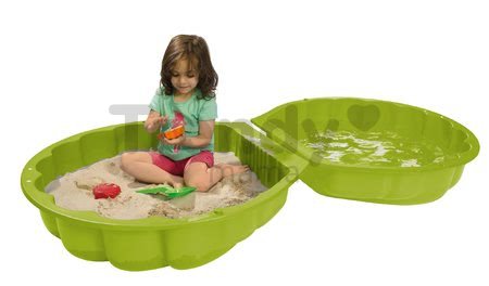 Pieskovisko dvojdielne Watershell Green BIG mušľa 2*100 l na vodu a piesok 88*75*22 cm zelené od 18 mes