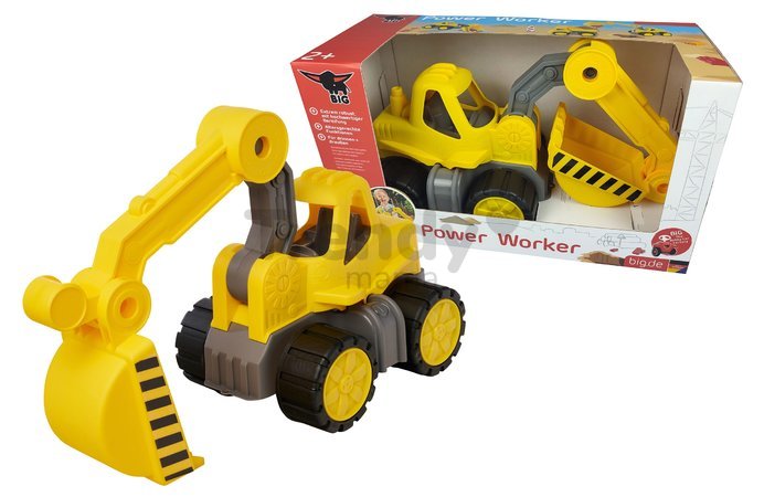 Bager Power Worker Classic Digger BIG pracovný stroj 67 cm s gumenými kolesami od 24 mes