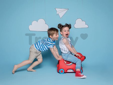 Odrážadlo kufor na kolieskach Pes Bobby BIG s tajnou priehradkou 15 L objem modré