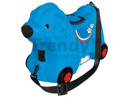 Odrážadlo kufor na kolieskach Pes Bobby BIG s tajnou priehradkou 15 L objem modré