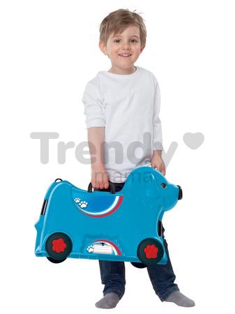 Odrážadlo kufor na kolieskach Pes Bobby BIG s tajnou priehradkou 15 L objem modré