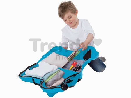 Odrážadlo kufor na kolieskach Pes Bobby BIG s tajnou priehradkou 15 L objem modré