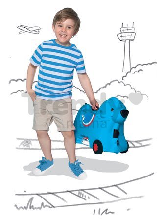Odrážadlo kufor na kolieskach Pes Bobby BIG s tajnou priehradkou 15 L objem modré