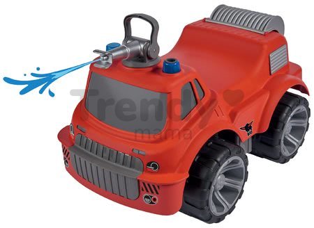 Hasičské auto so sedadlom Maxi Firetruck Power Worker BIG s vodným delom - gumené kolesá od 2 rokov