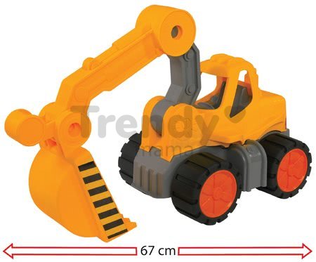 Bager Digger Power Worker BIG pracovný stroj 67 cm - gumené kolesá od 2 rokov