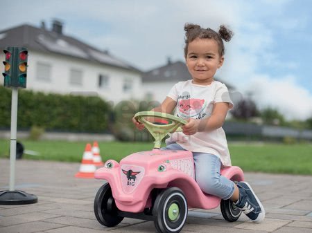 Odrážadlo auto Flower Bobby Car BIG Classic s klaksónom ružové od 12 mes