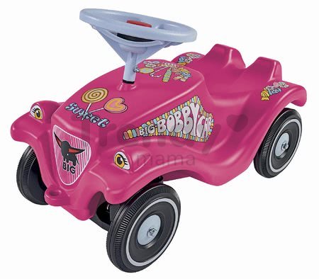 Odrážadlo auto Bobby Car Classic Candy BIG ružové so zvukom a nálepkami cukríky od 12 mes