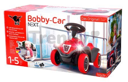 Odrážadlo auto Next Bobby Car BIG so zvukom a svetlom červeno-šedé od 12 mes