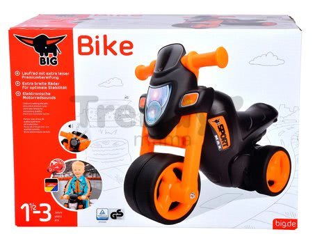 Odrážadlo motorka Sport Bike BIG s elektronickým klaksónom čierno-oranžové od 18 mes