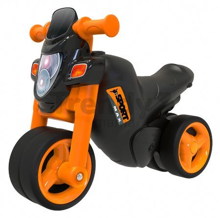 Odrážadlo motorka Sport Bike BIG s elektronickým klaksónom čierno-oranžové od 18 mes