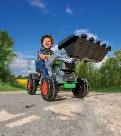 Šľapací traktor nakladač Jim Turbo BIG s interaktívnym volantom na reťazový pohon