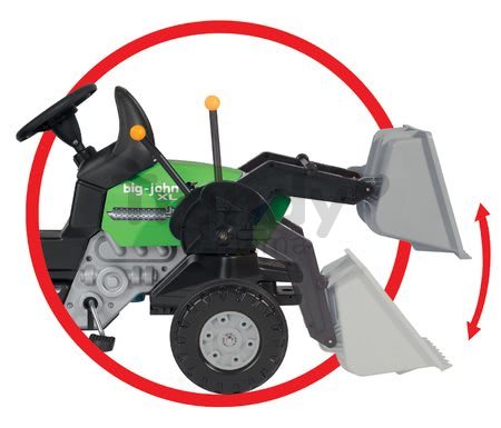Traktor Maxi John XL BIG s nakladačom zelený