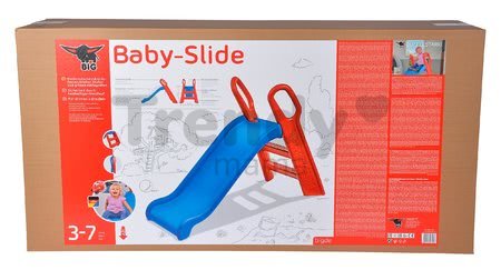 Šmykľavka Baby BIG dĺžka 118 cm robustná modro-červená