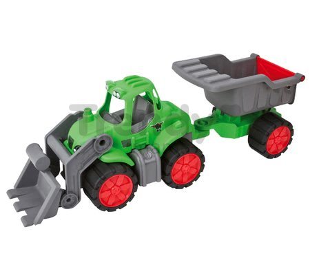 Traktor Power BIG s nakladačom a prívesom dĺžka 66 cm zelený od 24 mes