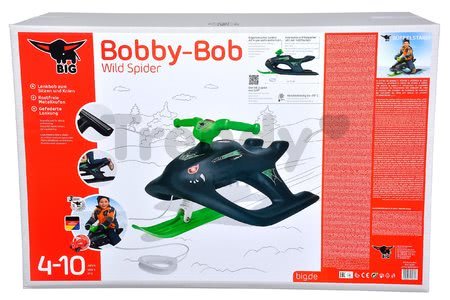 Sánky Bobby Bob Wild Spidder BIG s kovovou sklznicou a tlmičom čierne od 4 rokov