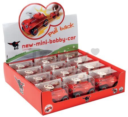 Autíčko New Mini Bobby BIG na naťahovanie dĺžka 8 cm červené od 12 mes