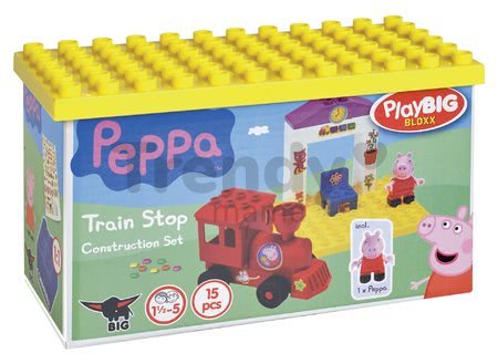 Stavebnica Peppa Pig na nástupišti PlayBIG Bloxx BIG s 1 figúrkou 15 dielov od 1,5-5 rokov