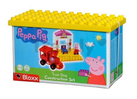 Stavebnica Peppa Pig na nástupišti PlayBIG Bloxx BIG s 1 figúrkou 15 dielov od 1,5-5 rokov