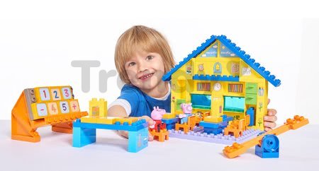 Stavebnica Peppa Pig v škole s násobilkou PlayBIG Bloxx BIG s 2 figúrkami 87 dielov od 1,5-5 rokov