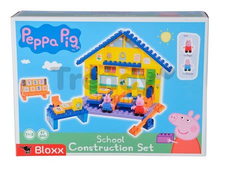 Stavebnica Peppa Pig v škole s násobilkou PlayBIG Bloxx BIG s 2 figúrkami 87 dielov od 1,5-5 rokov