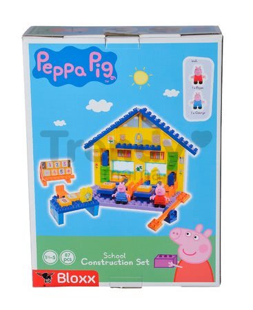 Stavebnica Peppa Pig v škole s násobilkou PlayBIG Bloxx BIG s 2 figúrkami 87 dielov od 1,5-5 rokov