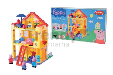 Stavebnica Peppa Pig rodinka v domčeku PlayBIG Bloxx BIG so 4 figúrkami 107 dielov od 1,5-5 rokov