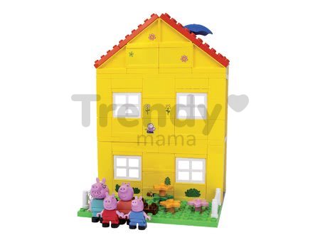 Stavebnica Peppa Pig rodinka v domčeku PlayBIG Bloxx BIG so 4 figúrkami 107 dielov od 1,5-5 rokov