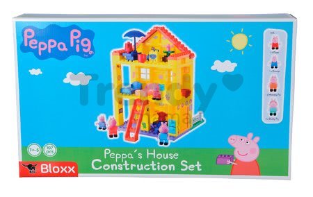 Stavebnica Peppa Pig rodinka v domčeku PlayBIG Bloxx BIG so 4 figúrkami 107 dielov od 1,5-5 rokov