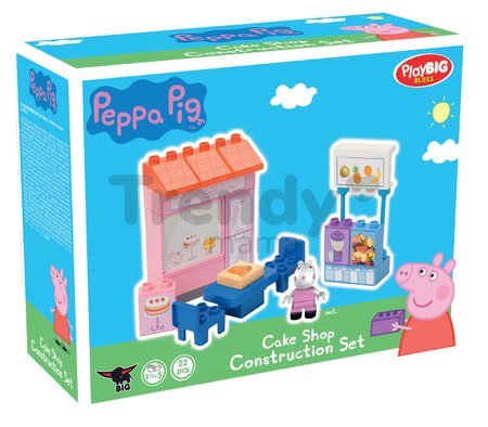 Stavebnica Peppa Pig v cukrárni PlayBIG Bloxx BIG 22 dielov a 1 figúrka od 1,5-5 rokov