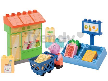 Stavebnica Peppa Pig v obchode s ovocím PlayBIG v 25 dielov a 1 figúrka od 1,5-5 rokov