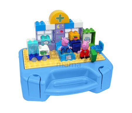Stavebnica Peppa Pig Lekársky kufrík PlayBIG Bloxx BIG v nemocnici s 2 figúrkami 32 dielov od 1,5-5 rokov
