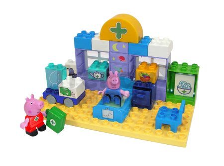 Stavebnica Peppa Pig Lekársky kufrík PlayBIG Bloxx BIG v nemocnici s 2 figúrkami 32 dielov od 1,5-5 rokov