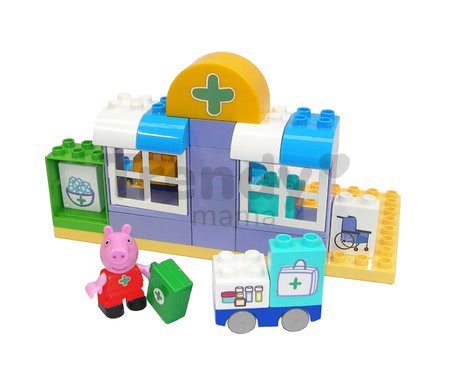 Stavebnica Peppa Pig Lekársky kufrík PlayBIG Bloxx BIG v nemocnici s 2 figúrkami 32 dielov od 1,5-5 rokov