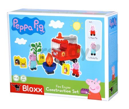 Stavebnica Peppa Pig Fire Engine PlayBIG Bloxx BIG Požiarnické auto s 2 figúrkami 40 dielov od 1,5-5 rokov