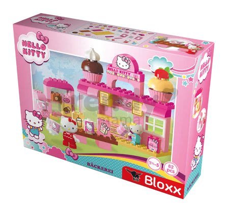 Stavebnica PlayBIG Bloxx Backerei BIG Hello Kitty v pekárni s kamarátkou 82 dielov a 2 figúrky od 1,5-5 rokov