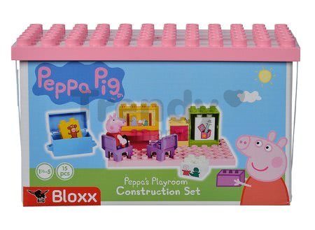 Stavebnica Peppa Pig Basic Sets II. PlayBIG Bloxx s figúrkou v izbe od 1,5-5 rokov