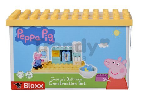 Stavebnica Peppa Pig Basic Sets II. PlayBIG Bloxx s figúrkou v kúpeľni od 1,5-5 rokov