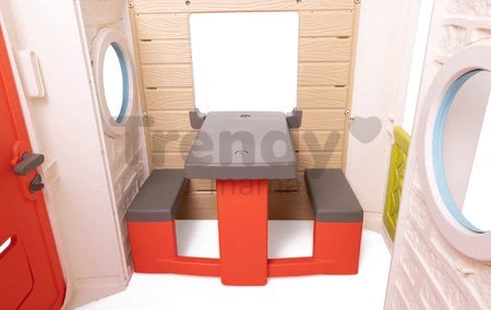 Domček pre záhradníka s kvetináčmi Garden House Life Smoby rozšíriteľný s odkvapom a mriežka s kŕmidlom pre vtáčiky 135 cm s UV filtrom od 24 mes - mo